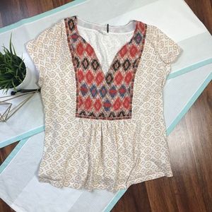 Anthropologie Akemi + Kin Tribal Print Top